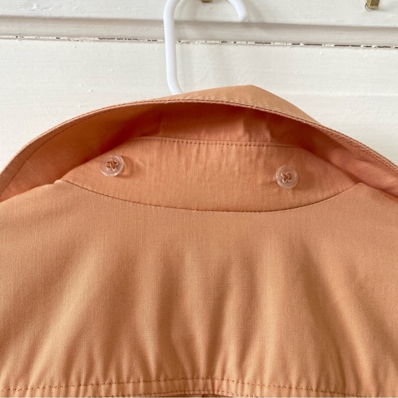 LONDON FOG Vintage Coral Trench Coat Women's Size 12 Petite Missing Belt - Picture 9 of 12